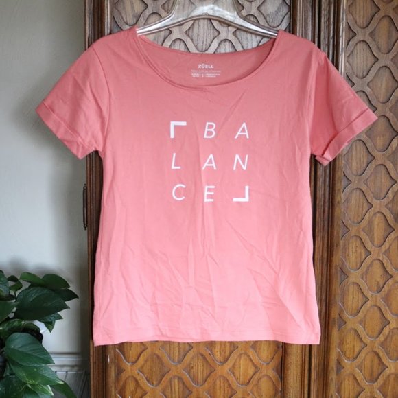 Zuell BALANCE Graphic Crew Neck Tee - Coral, S - Picture 3 of 16